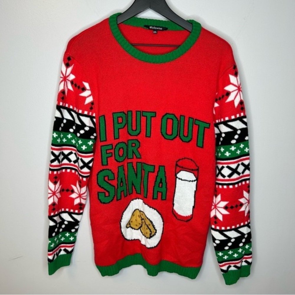 I Put Out‎ For Santa Christmas Sweater Size XXL